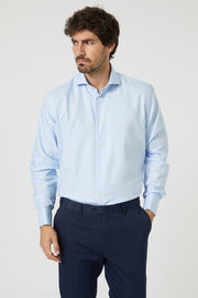 Camisa de vestir algodón azul