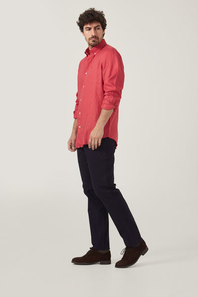 Camisa de Lino Roja